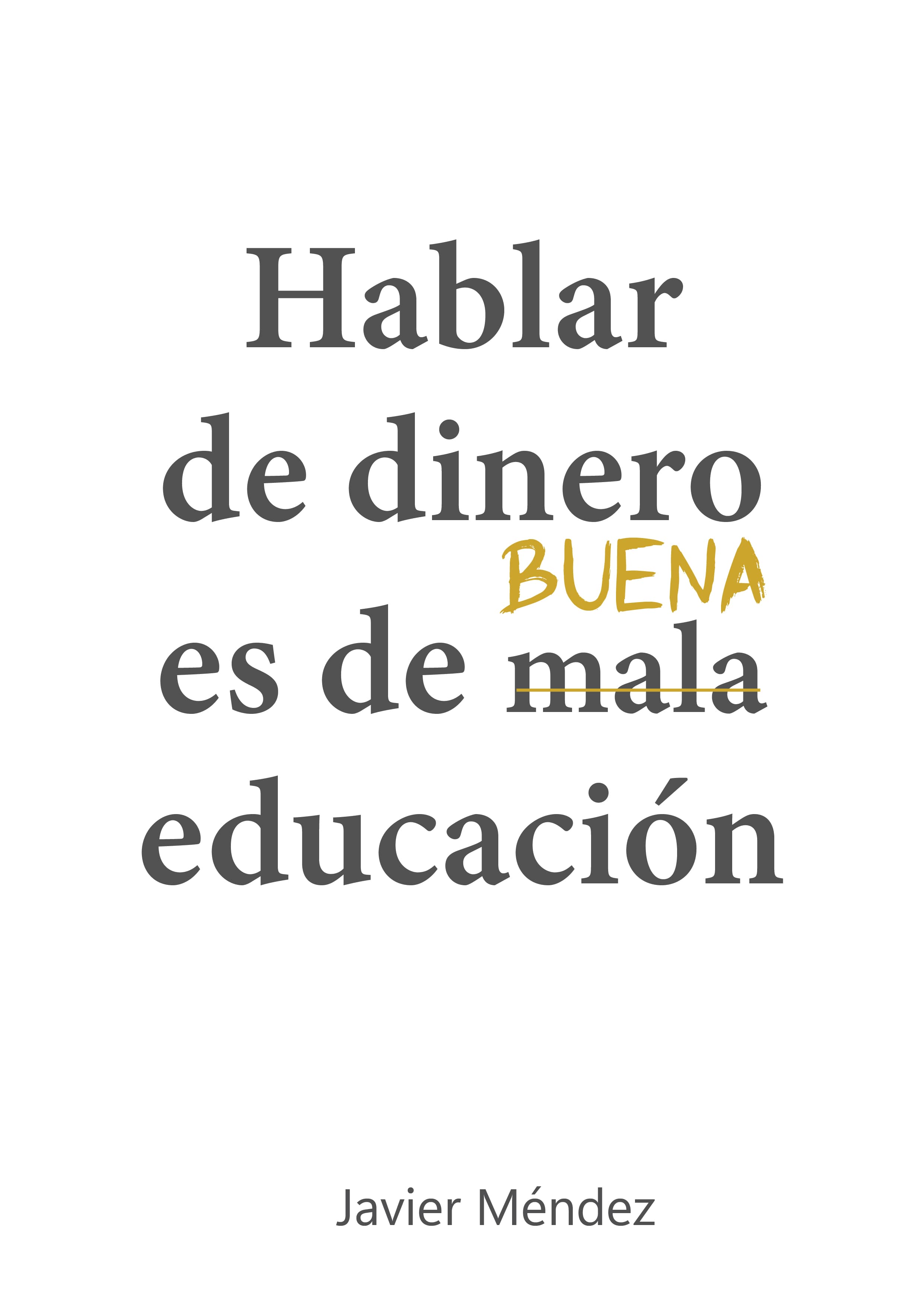 Portada del libro Hablar de dinero es de buena educación